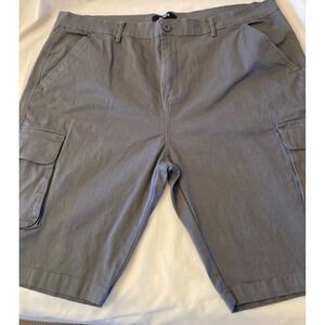 Blu Rock New York Mens Cargo Shorts Gray Size 42 Flat Front Pockets